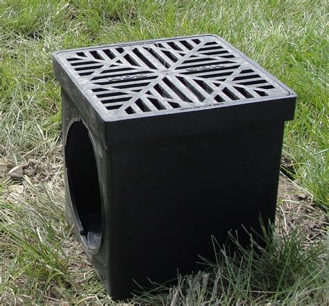 french drain distribution box|catch basins for yard drainage.